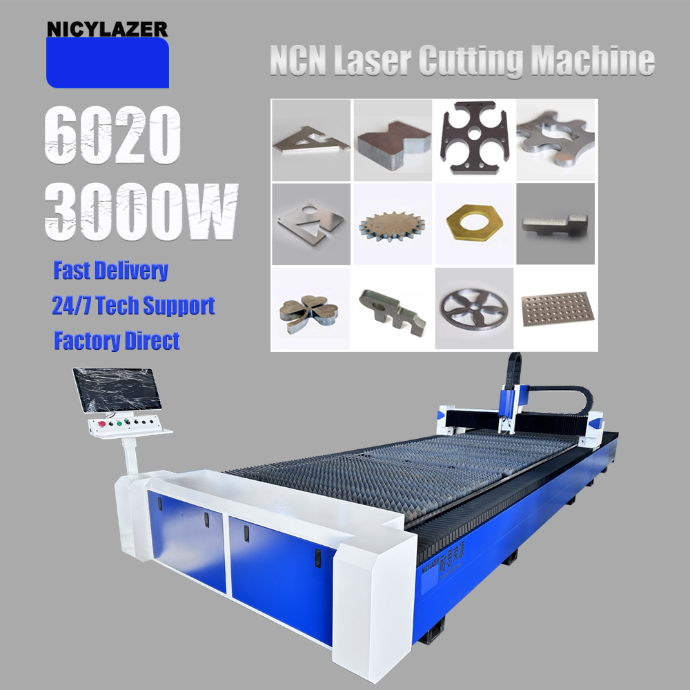 Industrial Laser Metal Cutting Machine - CNC 3000W 6020 Fiber Laser Cutting