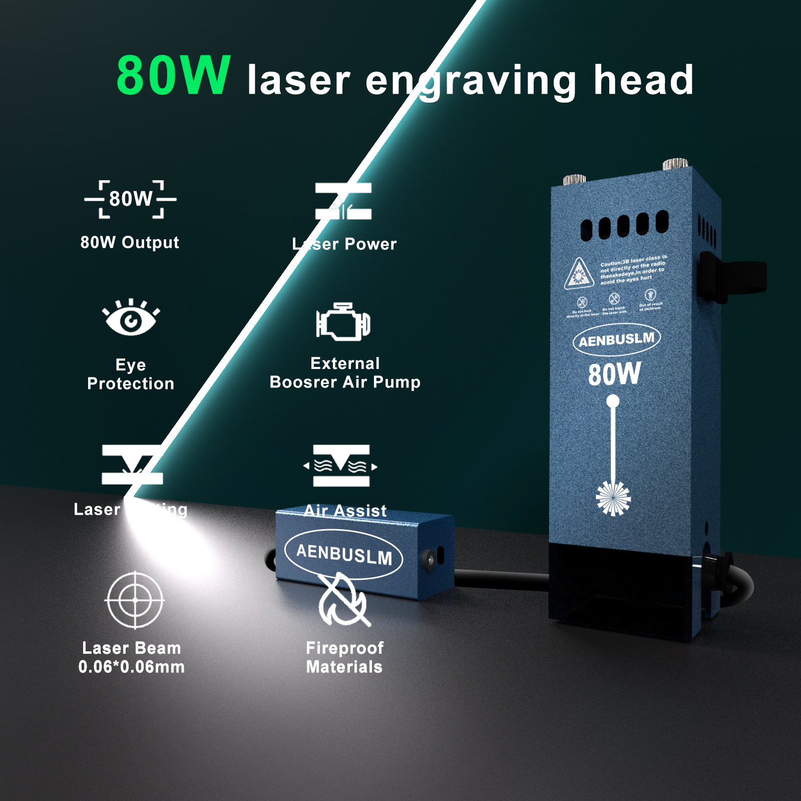 AENBUSLM 80W Laser Engraving H - Industrial Laser Blasting review and price