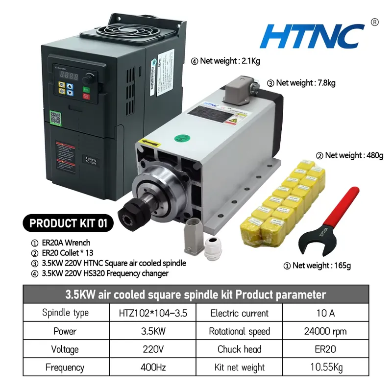 EU Poland Shipped 1.5kw 3.5kw  - Cnc Spindle Motor review and price