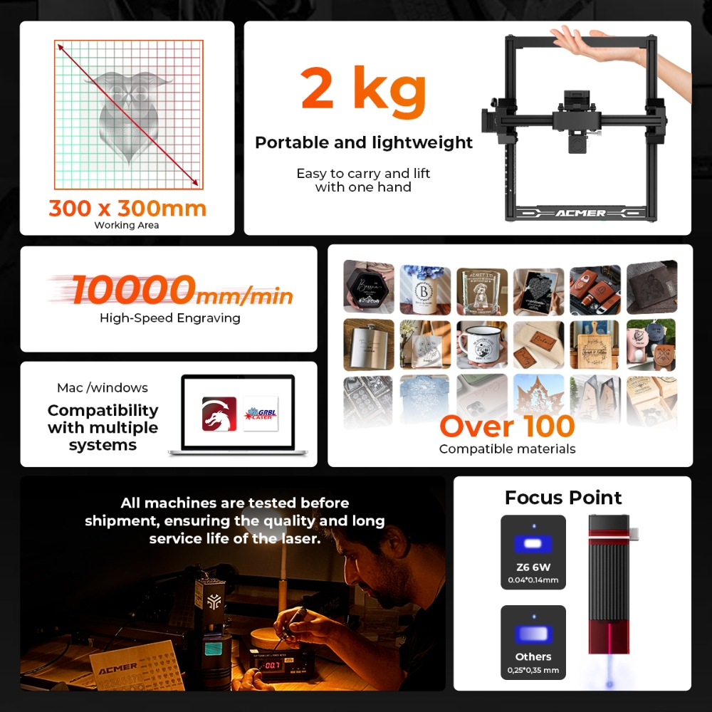 ELIDOR Z6 6W Laser Engraver an - Industrial Laser Blasting review and price
