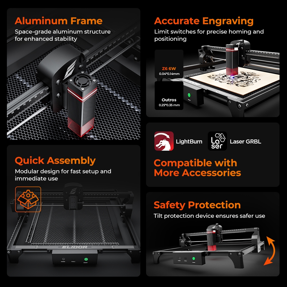 ELIDOR Z6 6W Laser Engraver an - Industrial Laser Blasting review and price