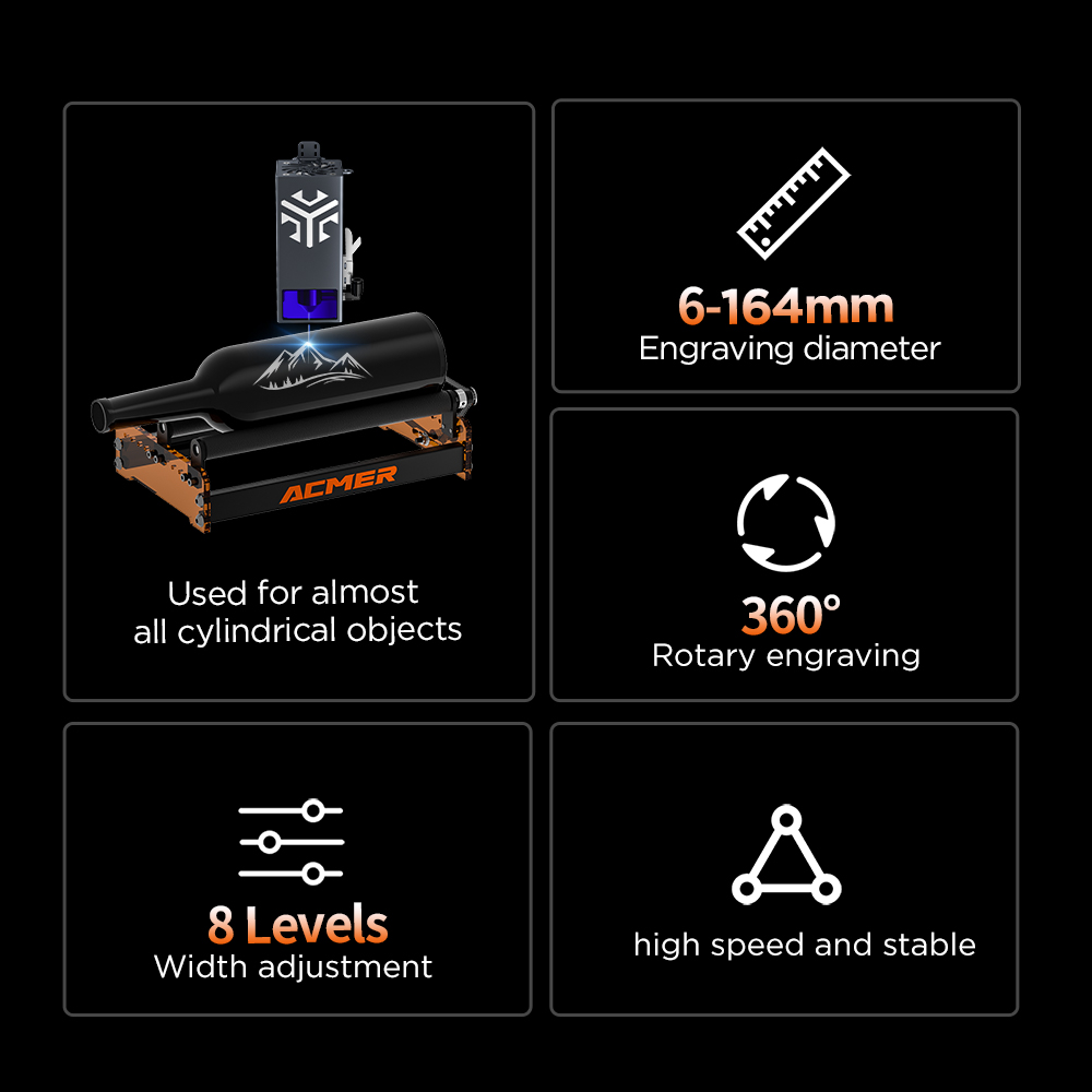 ACMER M3 Laser Rotary Roller 3 - Fiber Laser Cutting Machine review and price