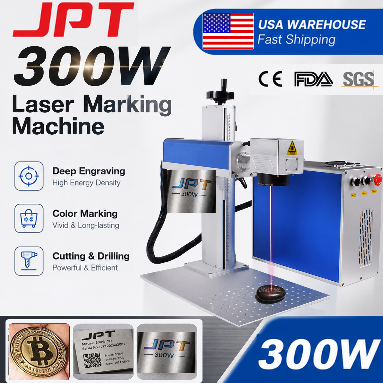 300W JPT Mopa Fiber Laser Mark - Fiber Laser Cutting Machine review and price