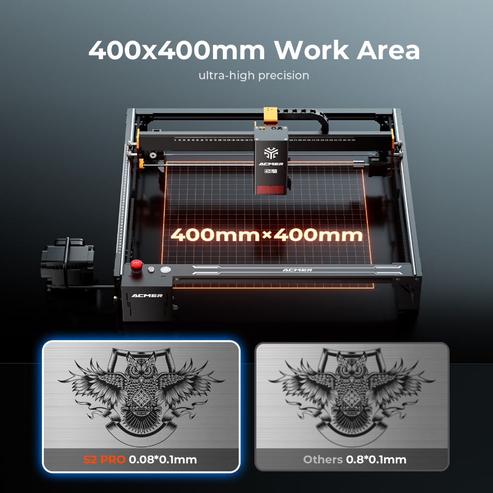 ACMER S2 PRO 36W/48W Laser Eng - Fiber Laser Cutting Machine review and price