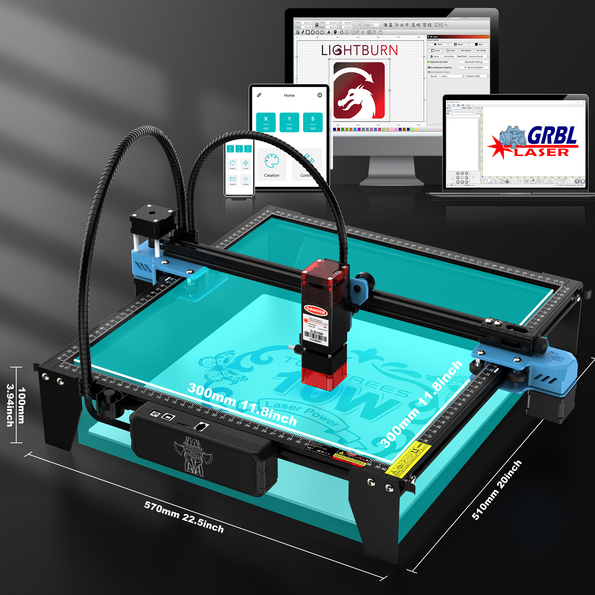 Twotrees TTS-10 Pro 80W Laser  - Industrial Laser Printing Machine review and price