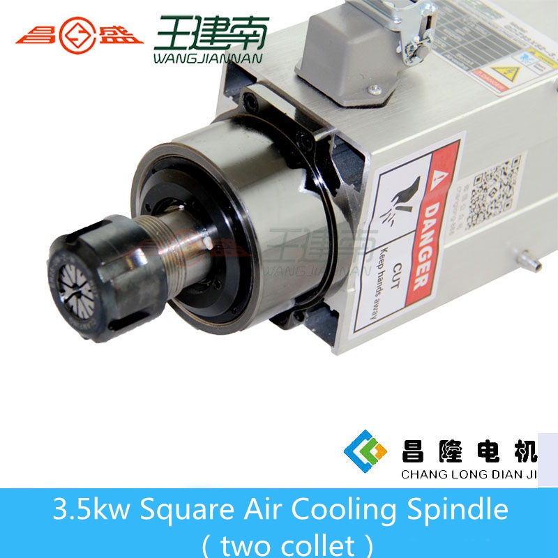 3.5KW Dual Head Air Cooled Spi - Cnc Spindle Motor review and price